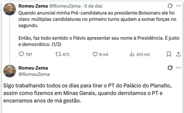 Imagem destacada - Governadores de direita divergem após Flávio Bolsonaro lançar pré-candidatura à Presidência