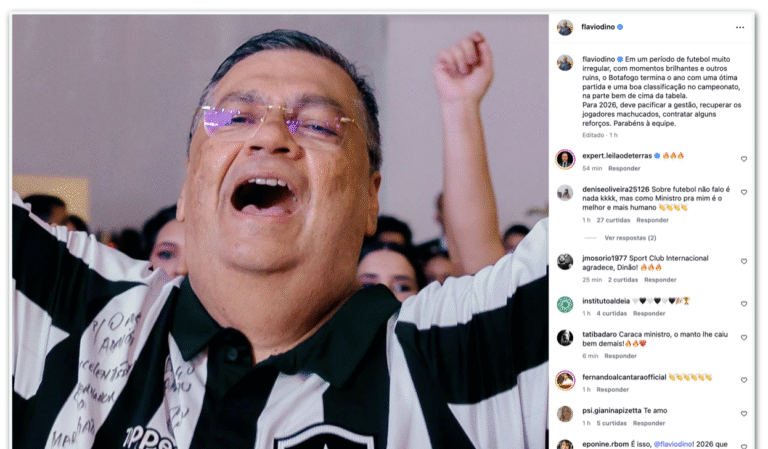 Flávio Dino elogia campanha do Botafogo e defende pacificação na gestão