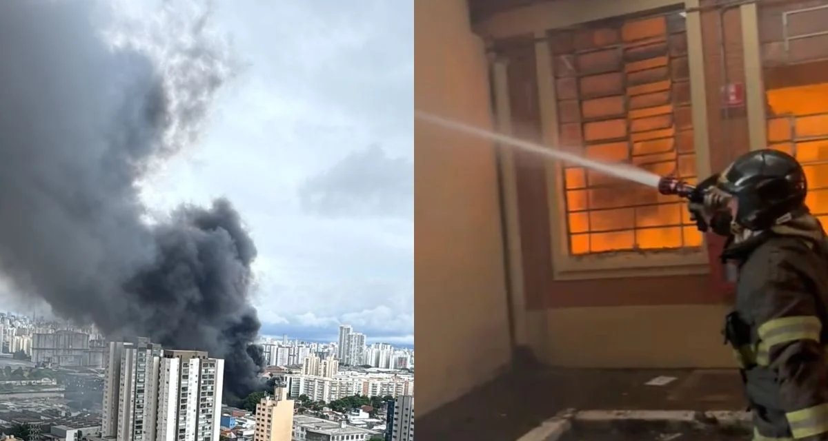 Incêndio de grandes proporções consome loja de flores artificiais na Mooca por nove horas - Imagem do artigo