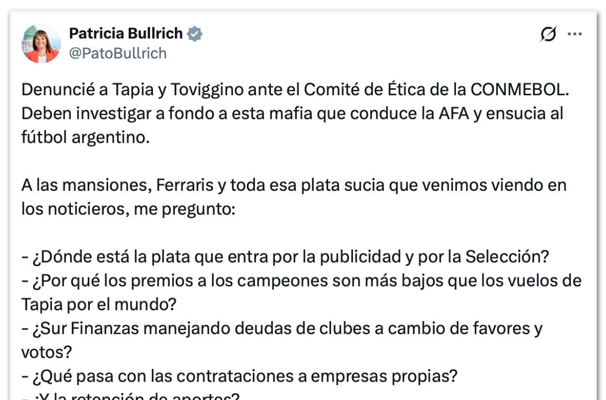 Federação argentina acusa governo Milei de instrumentalizar AFA por motivos políticos - Imagem do artigo