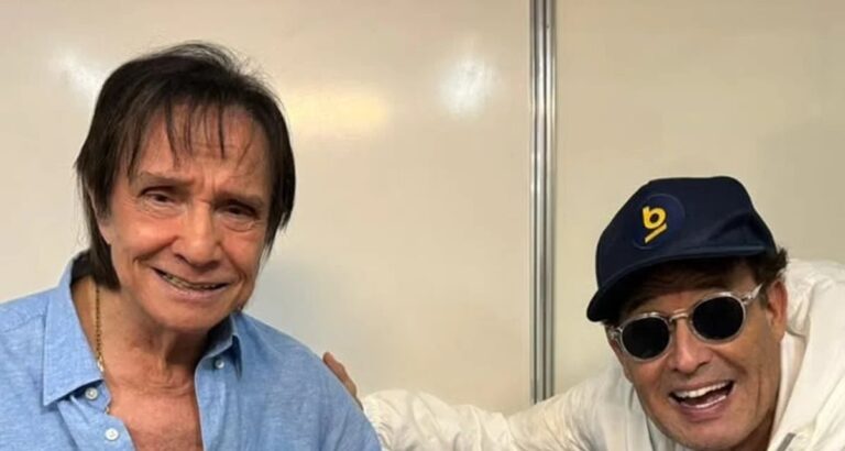 Roberto Carlos recebe mãe de Sérgio Mallandro, 94, e realiza sonho em show no Rio